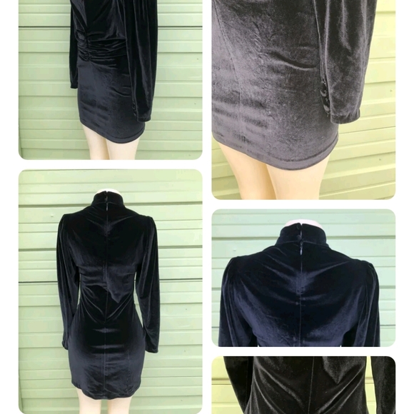 NWOT Zara Long Sleeve Velvet Dress - Picture 2 of 3